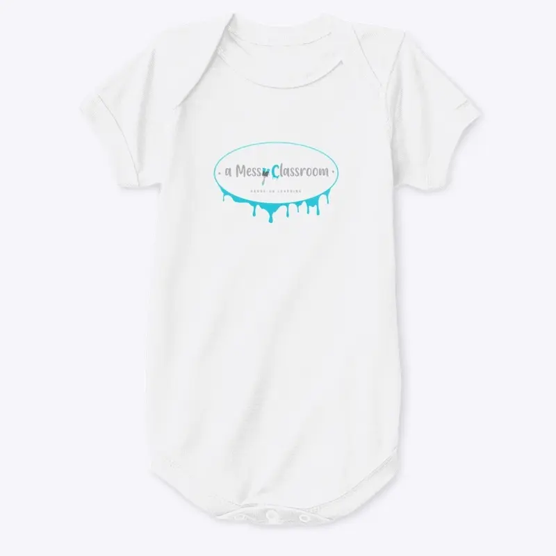 A Messy Classroom Logo Baby Onesie